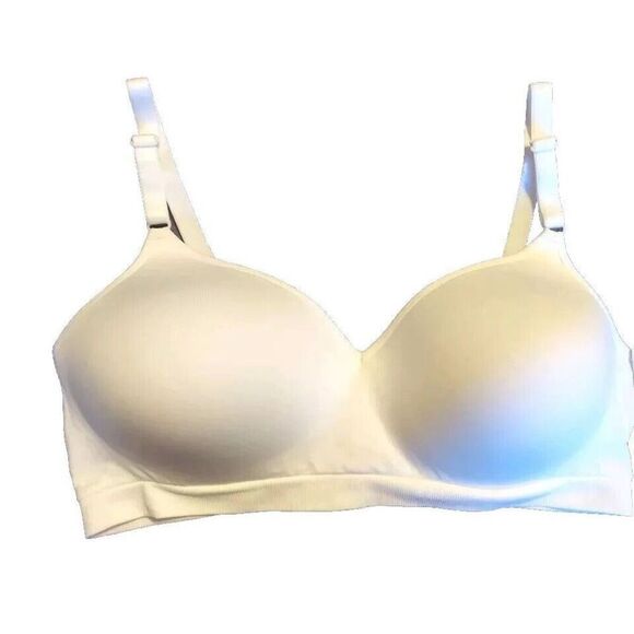 FRUIT OF THE LOOM SEAMLESS WIREFREE LIFT PADDED BRA SZ 42C WHITE - Picture 1 of 3